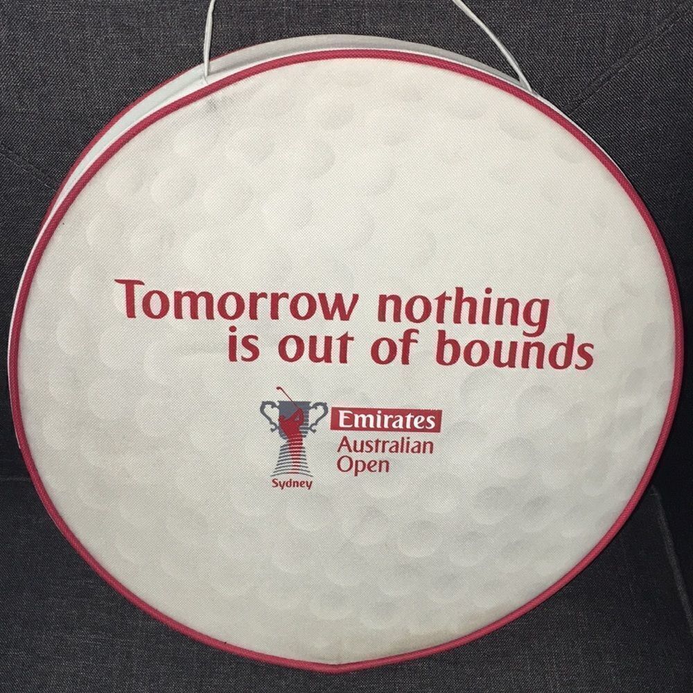 15” Emirates Australian Open Sydney Collector Giant Golf Ball print seat cushion